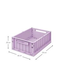 Klappbox Weston aus recyceltem Kunststoff, gross, Recycelter Kunststoff, Lavendelfarben, B 50 x H 20 cm