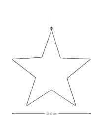 Estrella luminosa LED Nordgard, Metal pintado, Negro, Ø 60 cm
