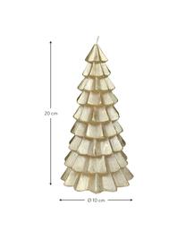 Świeca Christmas Tree, Parafina, Odcienie złotego, Ø 10 x W 20 cm