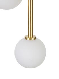 Lampa wisząca ze szkła opalowego Emily, Mosiądz, S 30 x W 90 cm