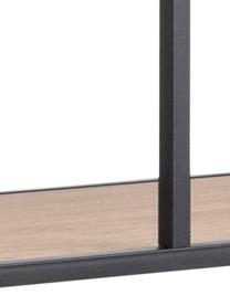 Regał Seaford, Stelaż: metal malowany proszkowo, O wyglądzie drewna naturalnego, czarny, S 135 x W 185 cm