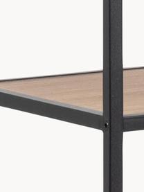 Estantería grande Seaford, Estantes: tablero de fibras de dens, Estructura: metal con pintura en polv, Beige en aspecto madera, negro, An 135 x Al 185 cm