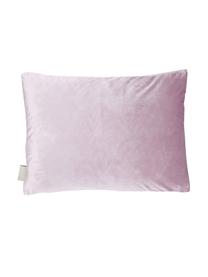 Coussin en velours brodé Trole, Rose vif, couleur argentée