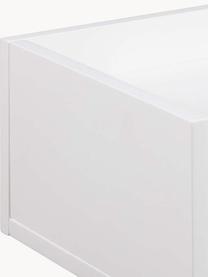 Mesita de noche de pared Ashlan, Tablero de fibras de densidad media (MDF) pintado, Blanco, An 40 x Al 17 cm