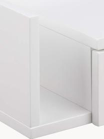 Comodino da parete Ashlan, Pannello di fibra a media densità (MDF) laccato, Bianco, Larg. 40 x Alt. 17 cm