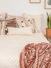 Tagesdecke Royal mit Hoch-Tief-Muster, Baumwolle, Cremeweiß, B 240 x L 260 cm (für Betten bis 200 x 200 cm)