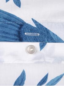 Funda de almohada de percal Annabelle, 45 x 85 cm, Blanco, azul, An 45 x L 85 cm