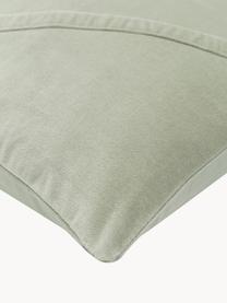 Housse de coussin 50x50 velours Malva, Vert sauge, larg. 50 x long. 50 cm