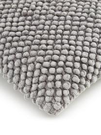 Federa arredo con superfice strutturata in cotone Indi, 100% cotone, Grigio chiaro, Larg. 30 x Lung. 50 cm