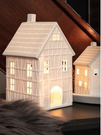 Grande maison lumineuse en porcelaine Living, haut. 19 cm, Porcelaine, Blanc, larg. 10 x haut. 19 cm
