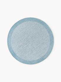 Tapis rond à poils ras Kari, 100 % polyester, certifié GRS, Tons bleus, Ø 150 cm (taille M)