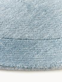 Runder Kurzflor-Teppich Kari, 100 % Polyester, GRS-zertifiziert, Blautöne, Ø 150 cm (Größe M)