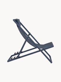 Tumbona plegable Taylor, Asiento: plástico (610 g/m²), Estructura: aluminio con pintura en p, Azul oscuro, An 61 x L 102