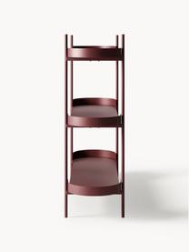 Scaffale in metallo Taru, Metallo verniciato a polvere, Rosso vino opaco, Larg. 120 x Alt. 104 cm