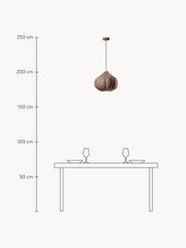 Handgefertigte Pendelleuchte Afoxe, Lampenschirm: Keramik, Baldachin: Metall, beschichtet, Nougat, Ø 34 x H 30 cm