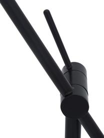 Lámpara de escritorio de metal Sia, Pantalla: metal con pintura en polv, Cable: cubierto en tela, Negro, An 13 x Al 63 cm