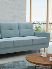 Sofá cama Bueno (3 plazas), con espacio de almacenamiento, Tapizado: 100% poliéster, Azul, An 231 x F 92 cm