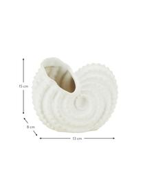 Deko-Objekt Snail aus Steingut in Weiß, Steingut, Weiß, B 13 x H 15 cm