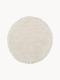 Tapis rond en coton tufté main Daya, Blanc crème, Ø 120 cm (taille S)