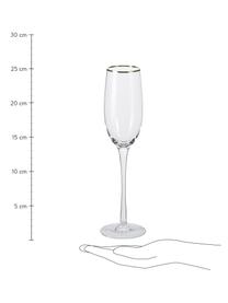 Kieliszek do szampana Chloe, 4 szt., Szkło, Transparentny, Ø 7 x W 25 cm