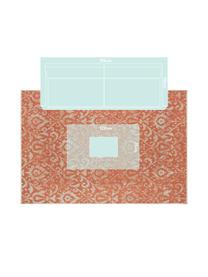 Tappeto vintage da interno-esterno Hatta, Polipropilene, Rosso arancia, beige, Larg. 200 x Lung. 290 cm (taglia L)