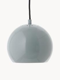 Kleine Kugel-Pendelleuchte Ball, Lampenschirm: Metall, beschichtet, Baldachin: Metall, beschichtet, Blaugrau, Ø 18 x H 16 cm