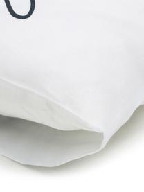 Housse de couette en coton Live, Blanc, noir, larg. 240 x long. 220 cm