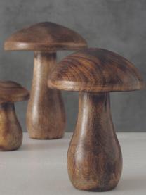 Champignons décoratifs en bois Terjol, 3 élém., Bois, Brun, Lot de différentes tailles