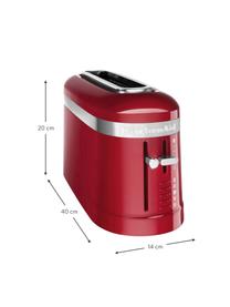 Toaster Design Collection, Gehäuse: Kunststoff, Rot, glänzend, B 14 x H 20 cm