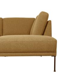 Sofá rinconera Fluente, Tapizado: 100% poliéster Alta resis, Estructura: madera de pino maciza con, Patas: metal con pintura en polv, Tejido mostaza, An 221 x F 200 cm, chaise longue derecha