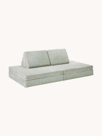 Ręcznie wykonana dziecięca sofa modułowa ze sztruksu Mila, Tapicerka: sztruks (100% poliester) , Szałwiowy zielony sztruks, S 168 x G 84 cm