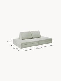 Modulares Kinder-Spielsofa  Mila aus Cord, handgefertigt, Bezug: Cord (100 % Polyester), Cord Salbeigrün, B 168 x T 84 cm