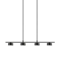 Lámpara de techo LED grande regulable Clyde, Pantalla: metal recubierto, Estructura: metal recubierto, Anclaje: metal recubierto, Cable: cubierto en tela, Negro, L 115 x Al 10 cm