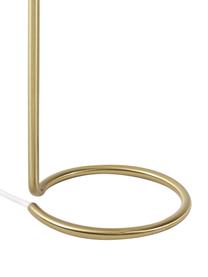Tischlampe Cade, Lampenschirm: Textil, Lampenfuß: Metall, gebürstet, Weiß, Goldfarben, Ø 19 x H 42 cm
