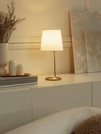 Stolní lampa Cade, Bílá, zlatá, Ø 19 cm x V 42 cm
