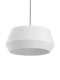 Suspension classique abat-jour en tissu Dicte, Blanc, noir