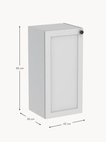 Bad-Hängeschrank Rafaella, B 42 cm, links, Griffe: Metall, beschichtet, Hellgrau, B 42 x H 85 cm