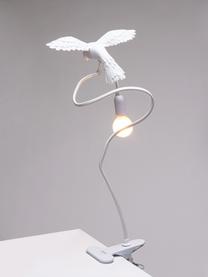Veľká stolová lampa Sparrow, Plast, Biela, matná, Š 10 x V 100 cm