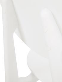 Kunststof stoelen Smilla, 2 stuks, Zitvlak: kunststof, Poten: gepoedercoat metaal, Mat wit, B 43 x D 49 cm