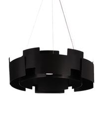 Lámpara de techo LED Torino, estilo moderno, Pantalla: acrílico, metal recubiert, Anclaje: metal recubierto, Negro, transparente, Ø 46 x Al 50 cm