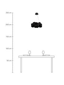 Lampada a sospensione color nero a LED Torino, Paralume: acrilico, metallo rivesti, Baldacchino: metallo rivestito, Nero, trasparente, Ø 46 x Alt. 50 cm