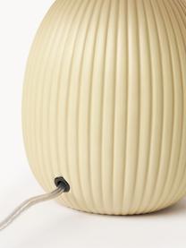 Tischlampe Desto, Lampenschirm: Leinen (100 % Polyester), Lampenfuß: Keramik, Hellgelb, Ø 25 x H 36 cm