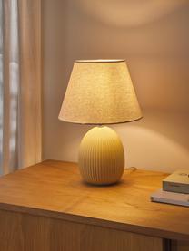 Lampe à poser Desto, Jaune, beige, Ø 25 x haut. 36 cm