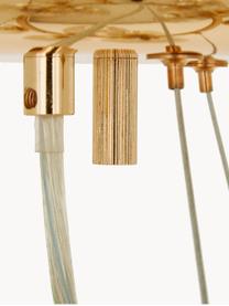 Lámpara de techo de vidrio Splendor, Cable: plástico, Beige, dorado, Ø 58 x Al 22 cm