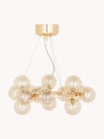 Lampadario con sfere di vetro Splendor, Paralume: vetro soffiato, Beige, dorato, Ø 58 x Alt. 22 cm