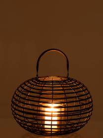 Rattan-Laterne Ball in Schwarz, Schwarz, Ø 35 x H 25 cm