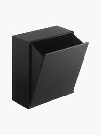 Cassetta storage con ganci adesivi Tower, Plastica, Nero opaco, Larg. 17 x Alt. 20 cm