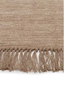 Tapis en coton à franges Dag, Taupe