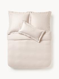 Housse de couette en flanelle Laia, Beige clair, larg. 200 x long. 200 cm