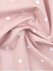 Gepunktete Baumwoll-Kissenbezüge Dotty in Rosa/Weiß, 2 Stück, Webart: Renforcé Fadendichte 144 , Rosa, Weiß, 40 x 80 cm